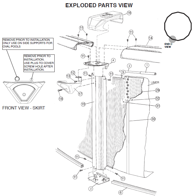 18' Round 52" Embassy Royal Retreat Parts Reorder
